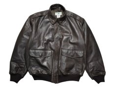 画像1: Used L.L.Bean Type A-2 Leather Jacket Brown made in USA (1)