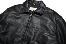 画像2: Deadstock St John's Bay Leather Jacket Black (2)