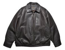 画像1: Used St John's Bay Leather Jacket Dark Brown (1)