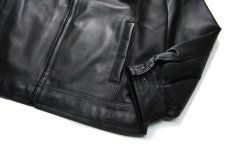 画像3: Deadstock St John's Bay Leather Jacket Black (3)