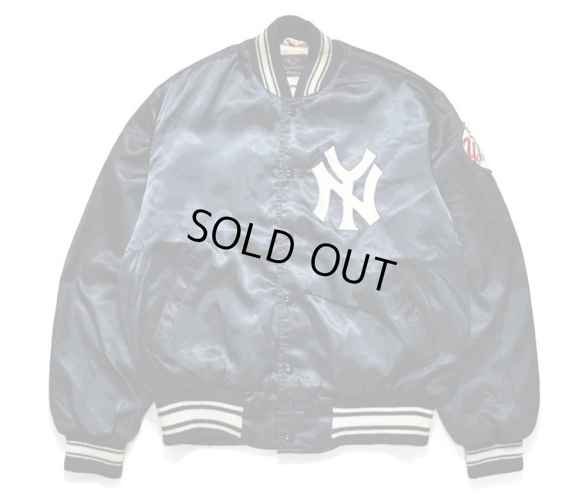 画像1: Used 60s~70s Ben More Satin Varsity Jacket "New York Yankees" (1)