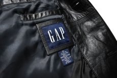 画像4: Used Gap Leather Coat Black (4)