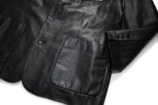 画像3: Used Gap Leather Coat Black (3)