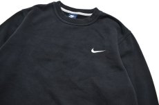 画像2: Used Nike Crew Neck Sweat Shirt Black (2)