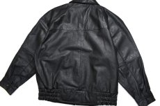 画像6: Deadstock Burk's Bay Leather Jacket Black "NRA" (6)