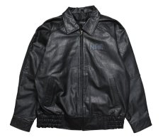 画像1: Deadstock Burk's Bay Leather Jacket Black "NRA" (1)