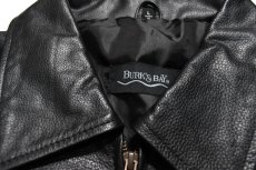 画像4: Deadstock Burk's Bay Leather Jacket Black "NRA" (4)