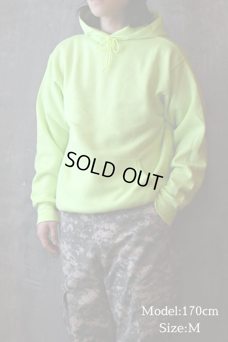 画像5: Deadstock Eagle USA Blank Sweat Hoodie Lime made in USA (5)