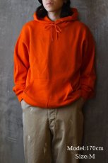 画像5: Deadstock Eagle USA Blank Sweat Hoodie Orange made in USA (5)