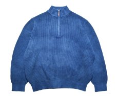 画像1: Used L.L.Bean Quarter Zip Knit Indigo Dye (1)