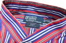 画像4: Deadstock Ralph Lauren Band Collar Stripe Shirt "Regent" ラルフローレン (4)