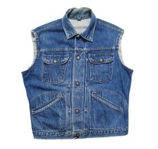 画像1: Used Studs Custom Denim Vest (1)