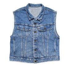 画像1: Used Levi's 70595 Custom DenimDenim Vest made in USA (1)