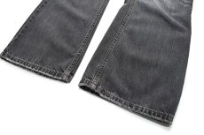 画像3: Used Levi's 527 Low Boot Cut Denim Pants Black リーバイス (3)