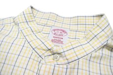 画像4: Used Brooks Brothers Band Collar Plaid Pattern B/D Shirt (4)