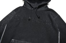 画像2: Used Champion Reverse Weave Pullover Sweat Hoodie Black Over Dye "Hello.Again." (2)