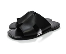 画像1: Eder Shoes 4158 Zeppa Sandals Black (1)