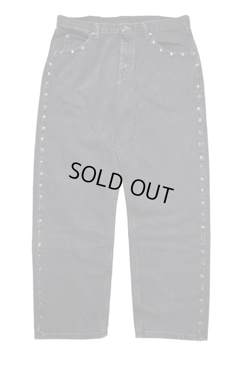 画像1: Wrangler Five Star Relaxed Studded Denim Pants Sulfur Black ラングラー (1)