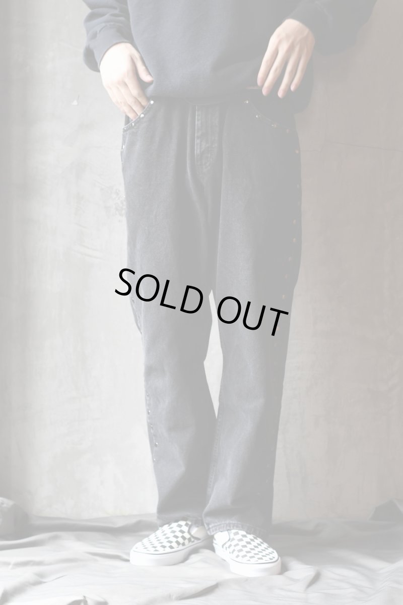 画像6: Wrangler Five Star Relaxed Studded Denim Pants Sulfur Black ラングラー (6)