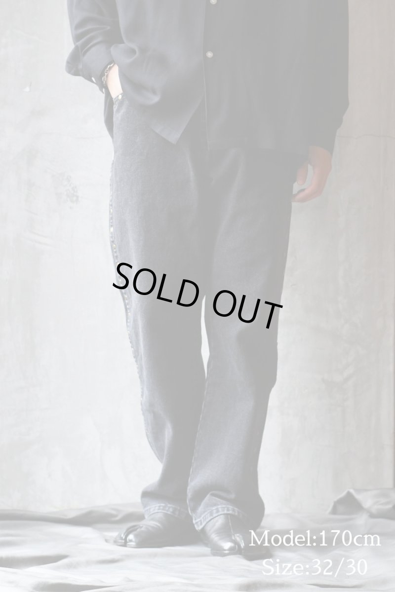 画像6: Wrangler 13MWZ Original Cowboy Cut Studded Jeans Sulfur Black ラングラー (6)