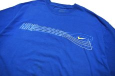 画像2: Used Nike S/S Print Tee Blue ナイキ (2)