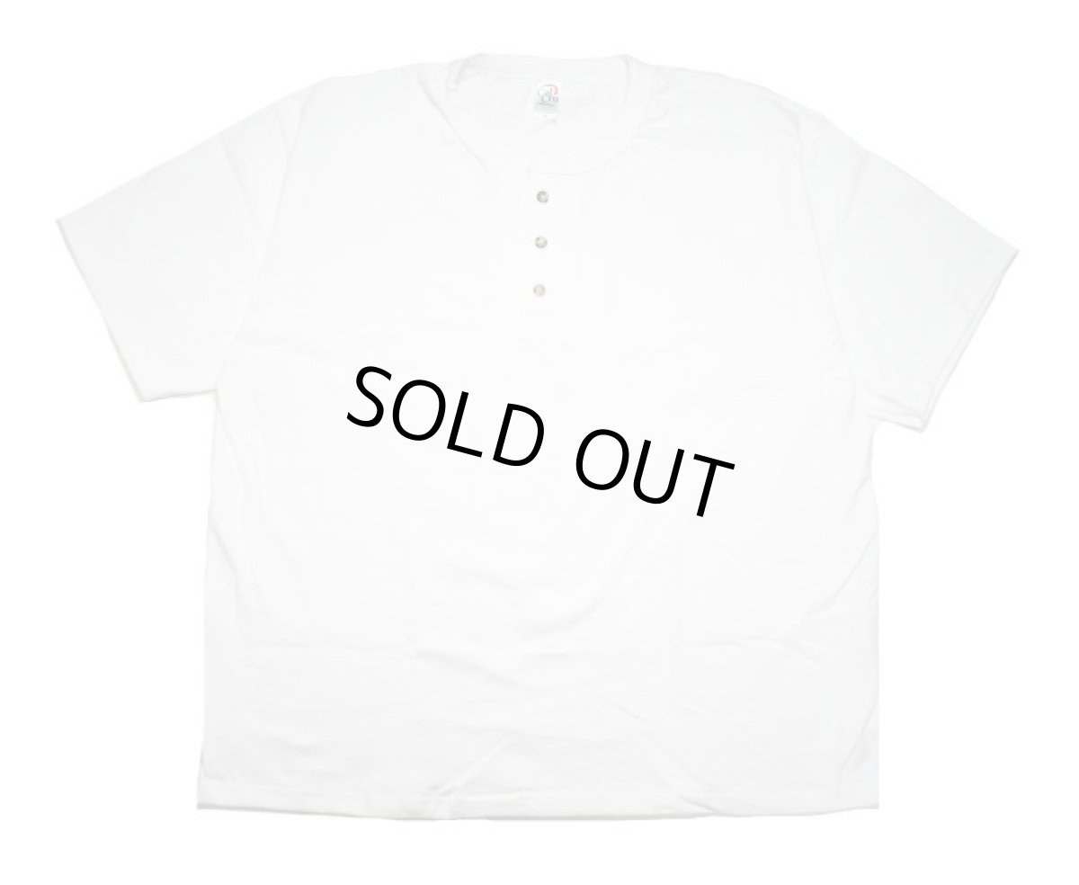 画像2: Cal Cru Oversized S/S 3Button Henley T-Shirt White カルクルー (2)