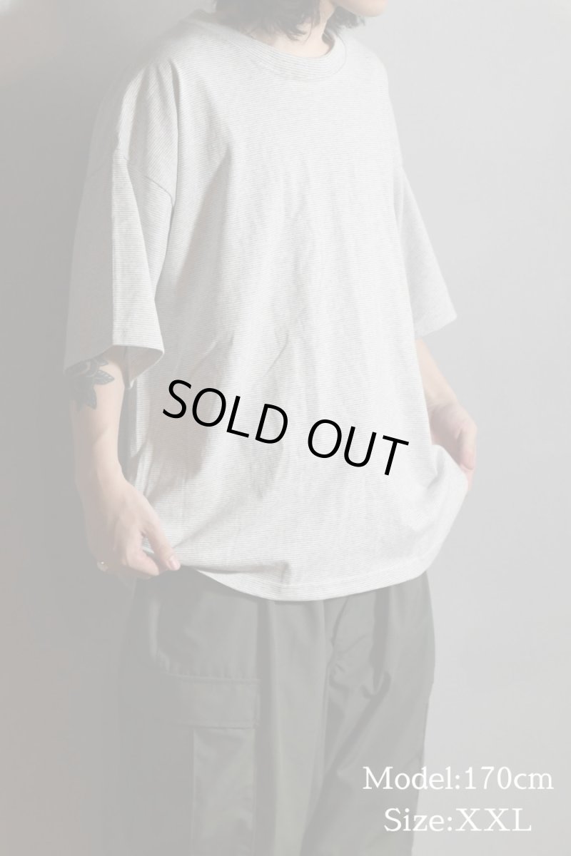 画像5: Cal Cru Oversized S/S Border T-Shirt Ash カルクルー (5)