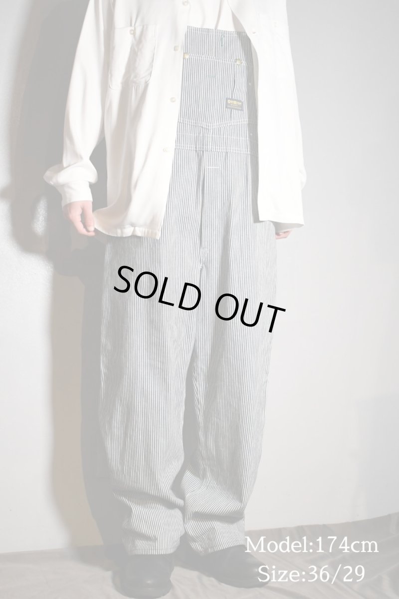 画像6: 60s〜70s Deadstock OSH KOSH Hickory Stripe Overalls (6)