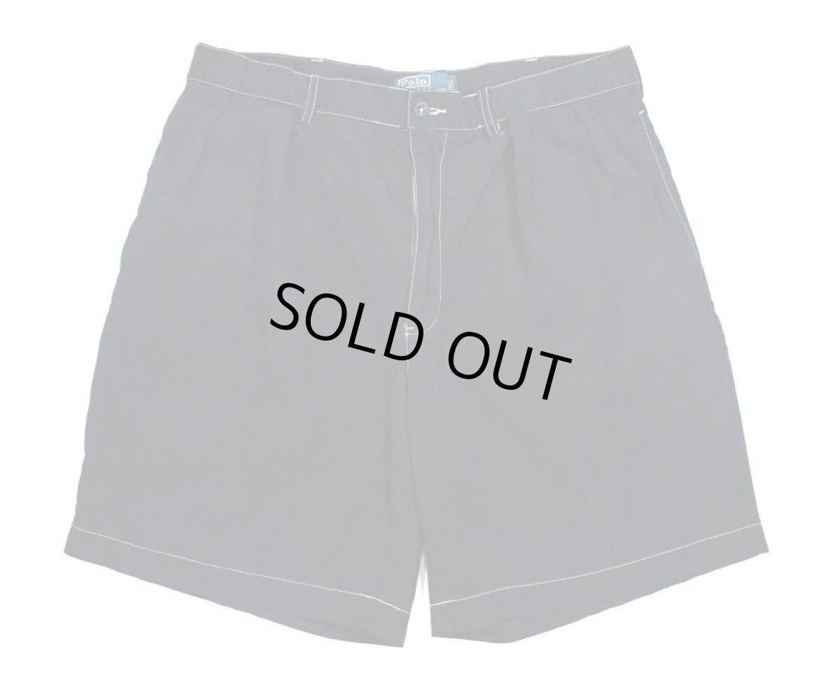 画像1: Used Polo Ralph Lauren Pleated Chino Shorts "Tyler Short" Black Over Dye (1)