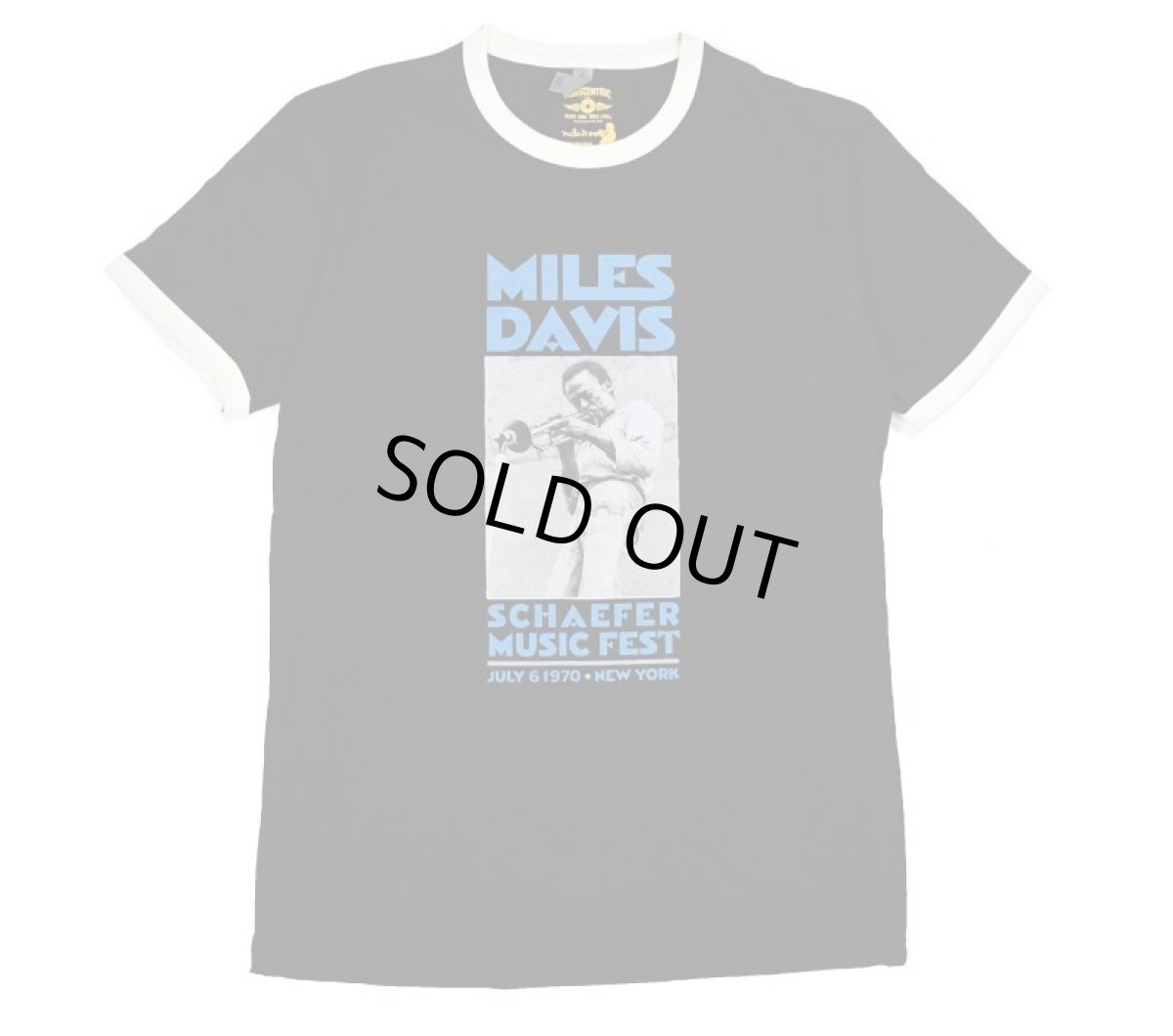 画像1: Bluescentric Miles Davis New York City Ringer T-Shirt Black/Natural  (1)