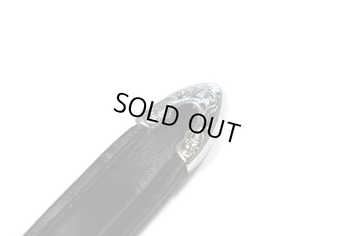 画像4: Tory Leather 3-Piece Silver Buckle Belt Black 2244 トリーレザー (4)