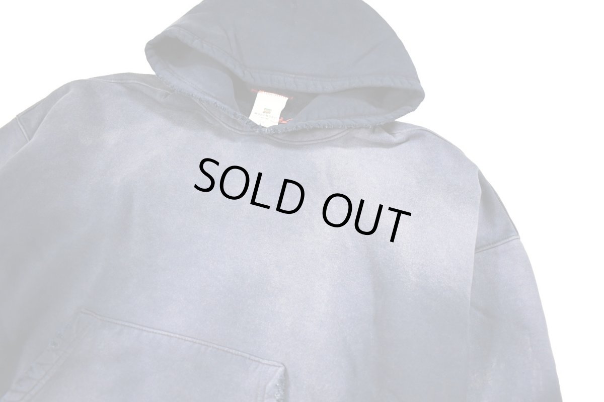 画像2: MOOJI MOOJI US Oversize Crop Hoodie Aged Navy Indigo (2)