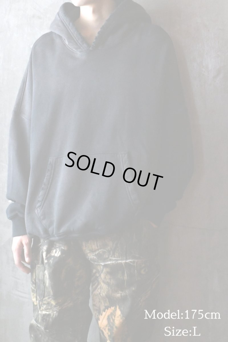 画像8: MOOJI MOOJI US Oversize Crop Hoodie Aged Black (8)