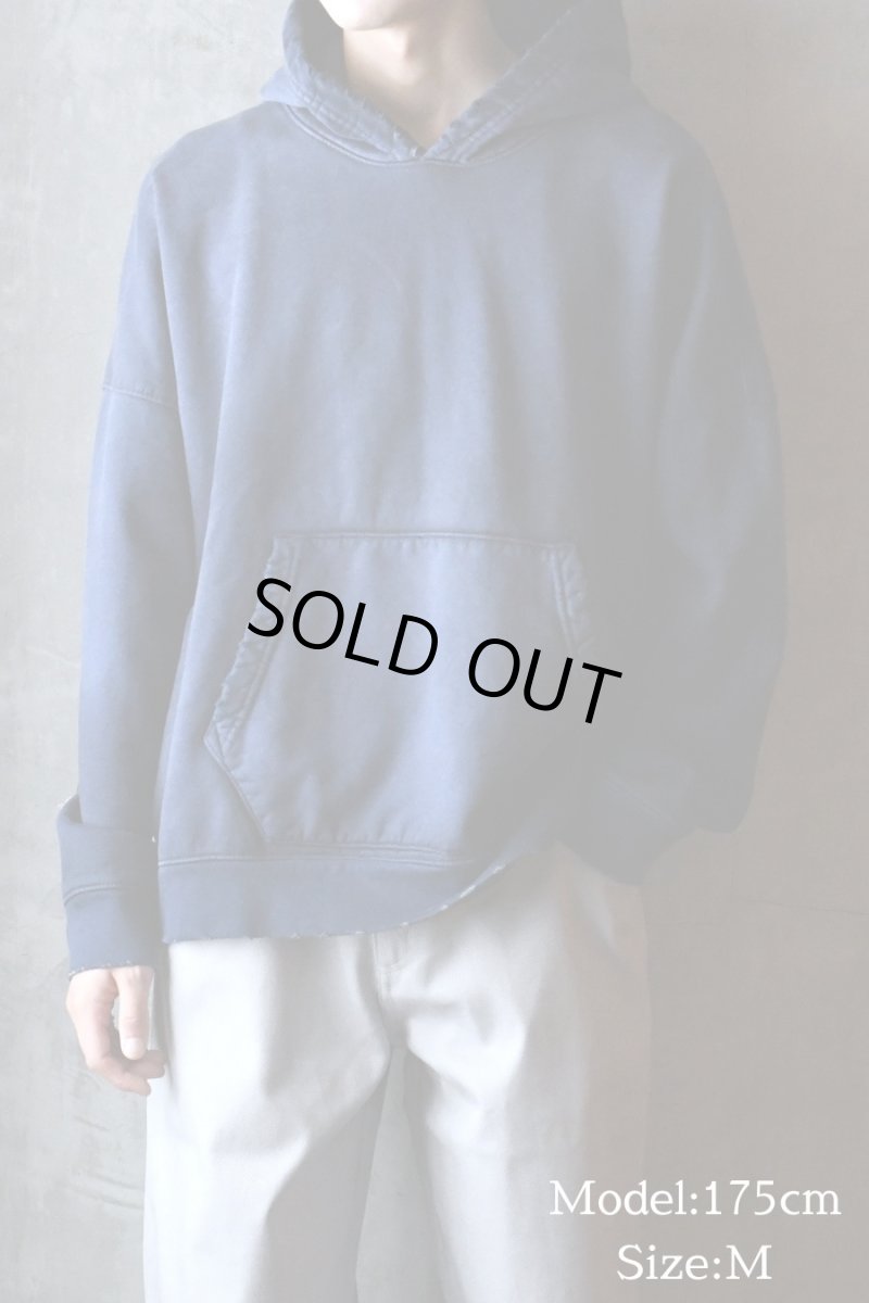 画像8: MOOJI MOOJI US Oversize Crop Hoodie Aged Navy Indigo (8)