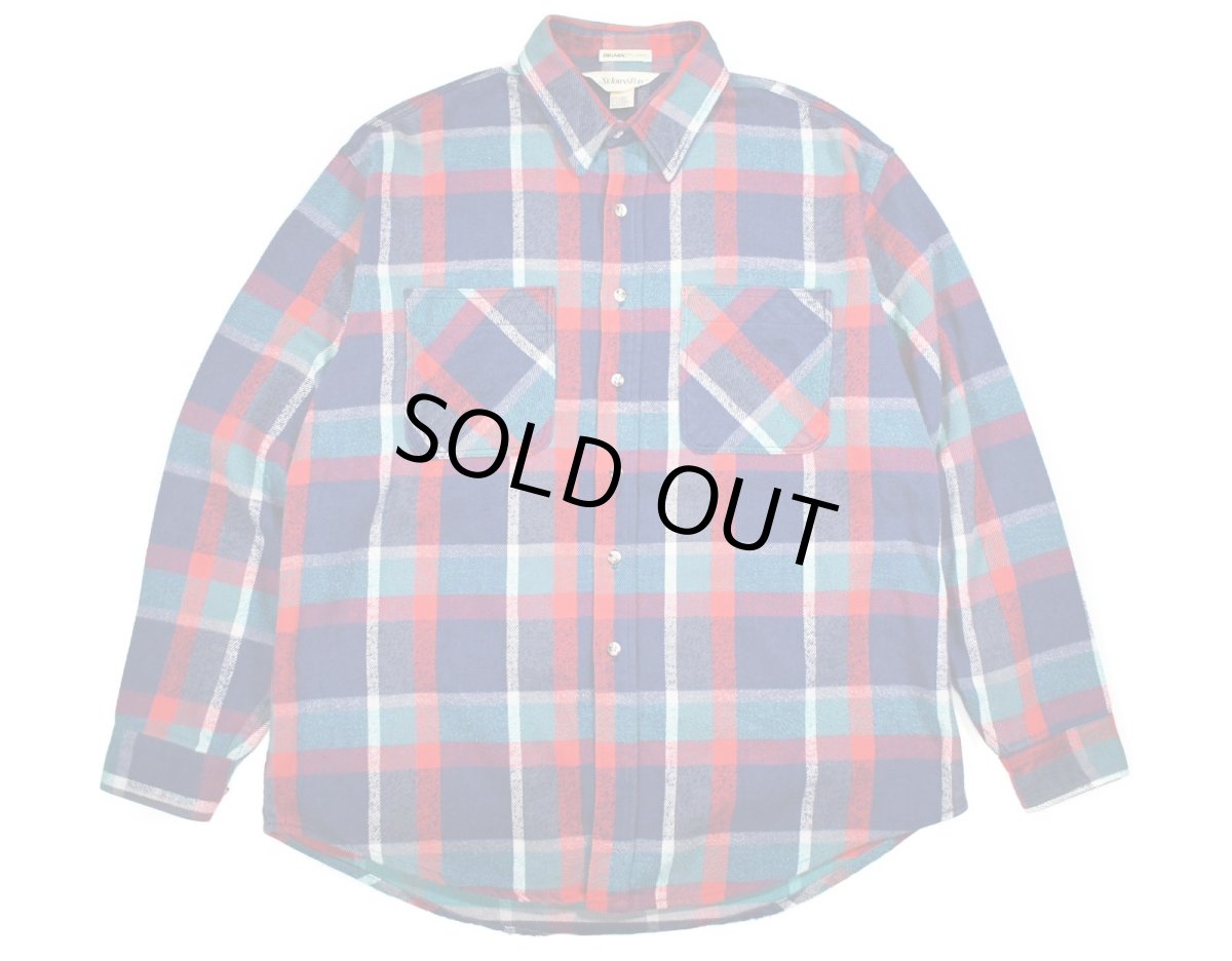 画像1: Used St John's Bay Flannel Shirt made in USA (1)
