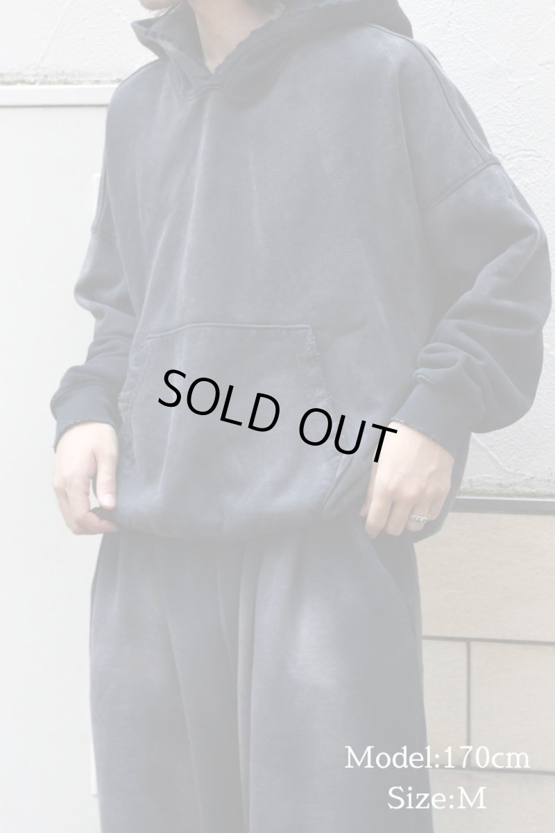 画像7: MOOJI MOOJI US Oversize Crop Hoodie Aged Black (7)