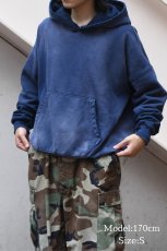 画像7: MOOJI MOOJI US Oversize Crop Hoodie Aged Navy Indigo (7)