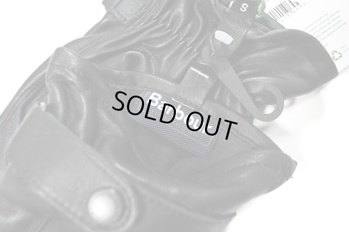 画像5: Barbour Burnished Leather Thinsulate Gloves Black バブアー (5)