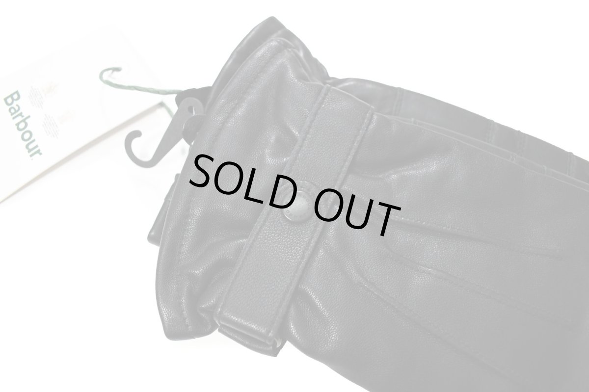 画像3: Barbour Burnished Leather Thinsulate Gloves Black バブアー (3)