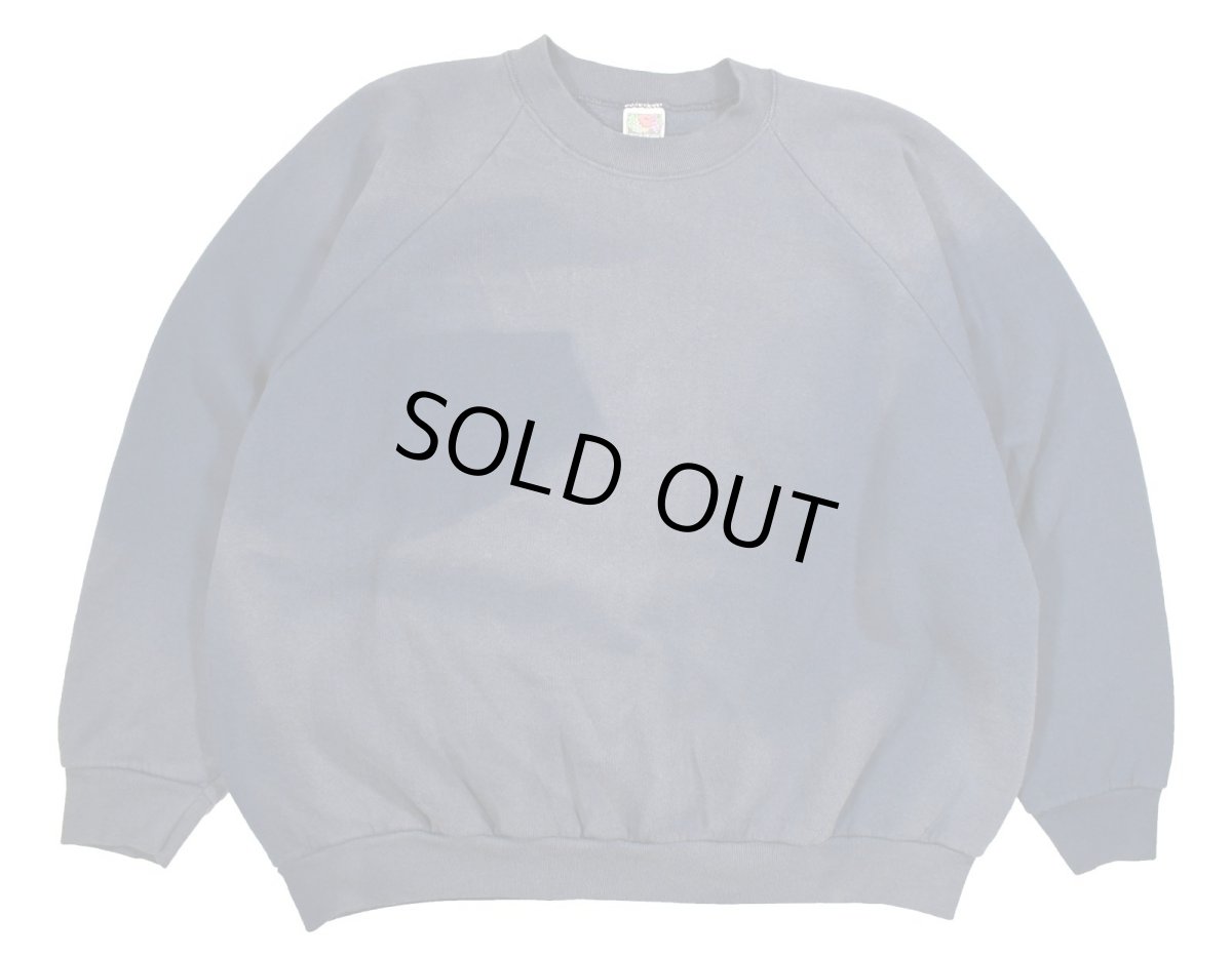 画像1: Used Fruit of the Loom Raglan Sleeve Blank Sweat Shirt Fade Navy (1)