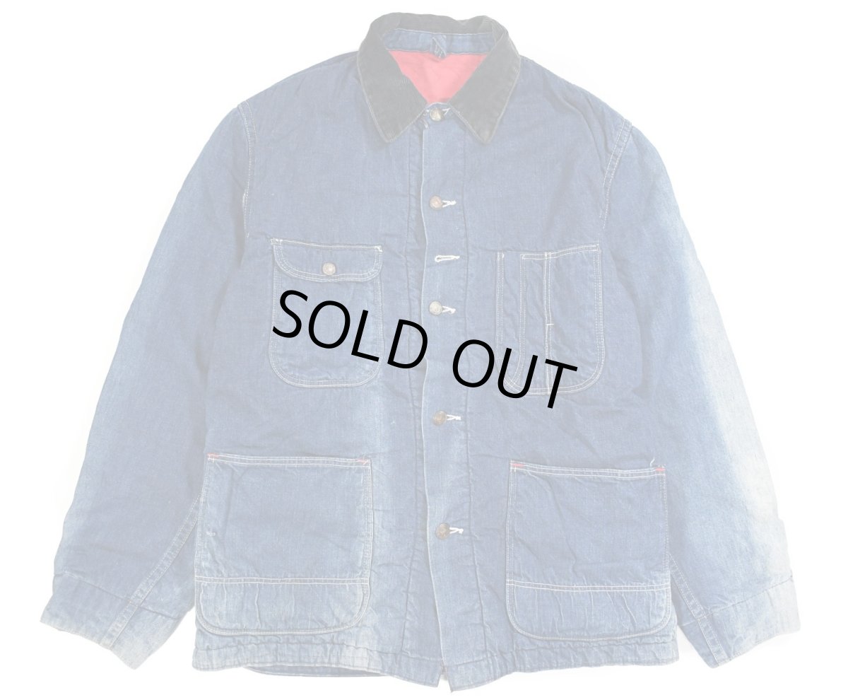画像1: 60s Used Denim Coverall Quilting Liner (1)