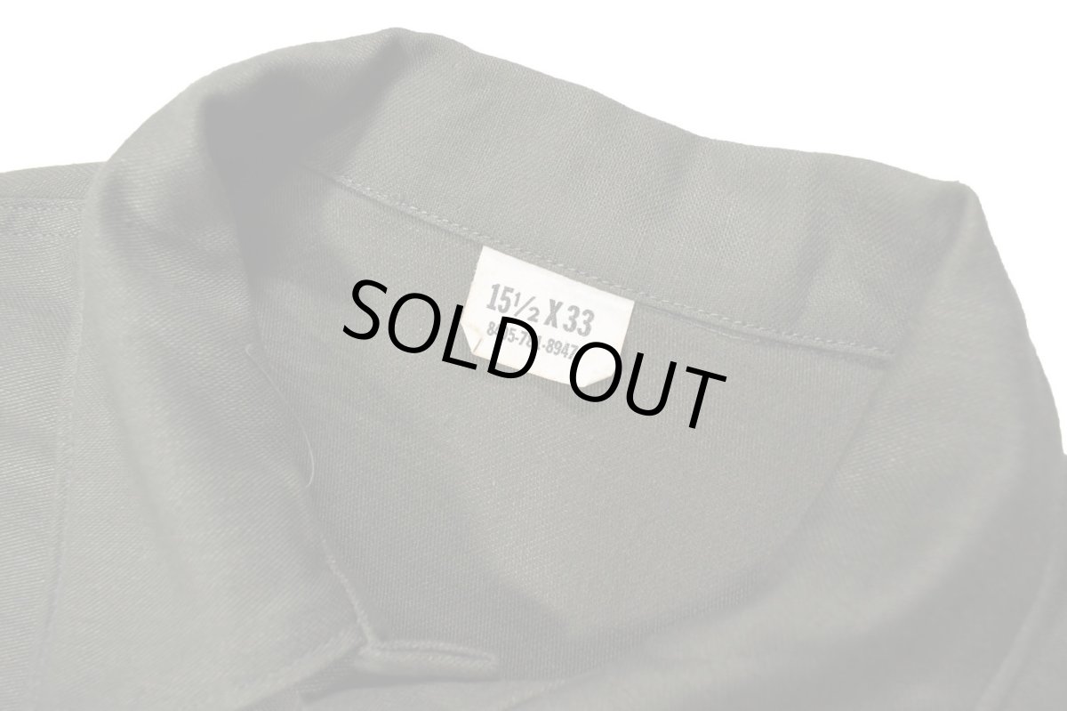 画像4: Deadstock Us Military Cotton Sateen OG-107 Utility Shirt (4)