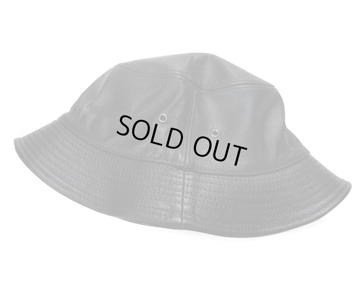 画像1: 【SALE】Winner Caps Leather Bucket Hat Black (1)