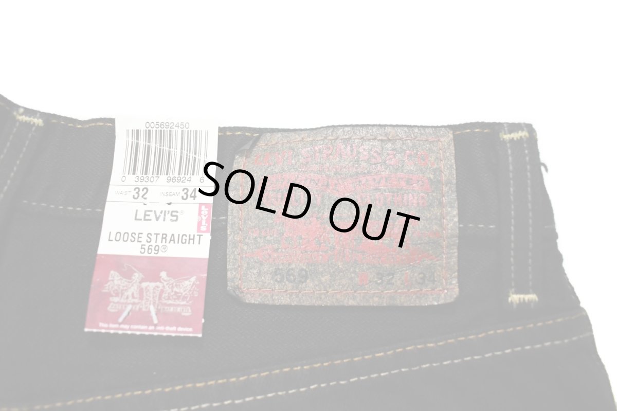 画像5: Deadstock Levi's 569 Denim Pants Cut Off Over Dye Black リーバイス (5)