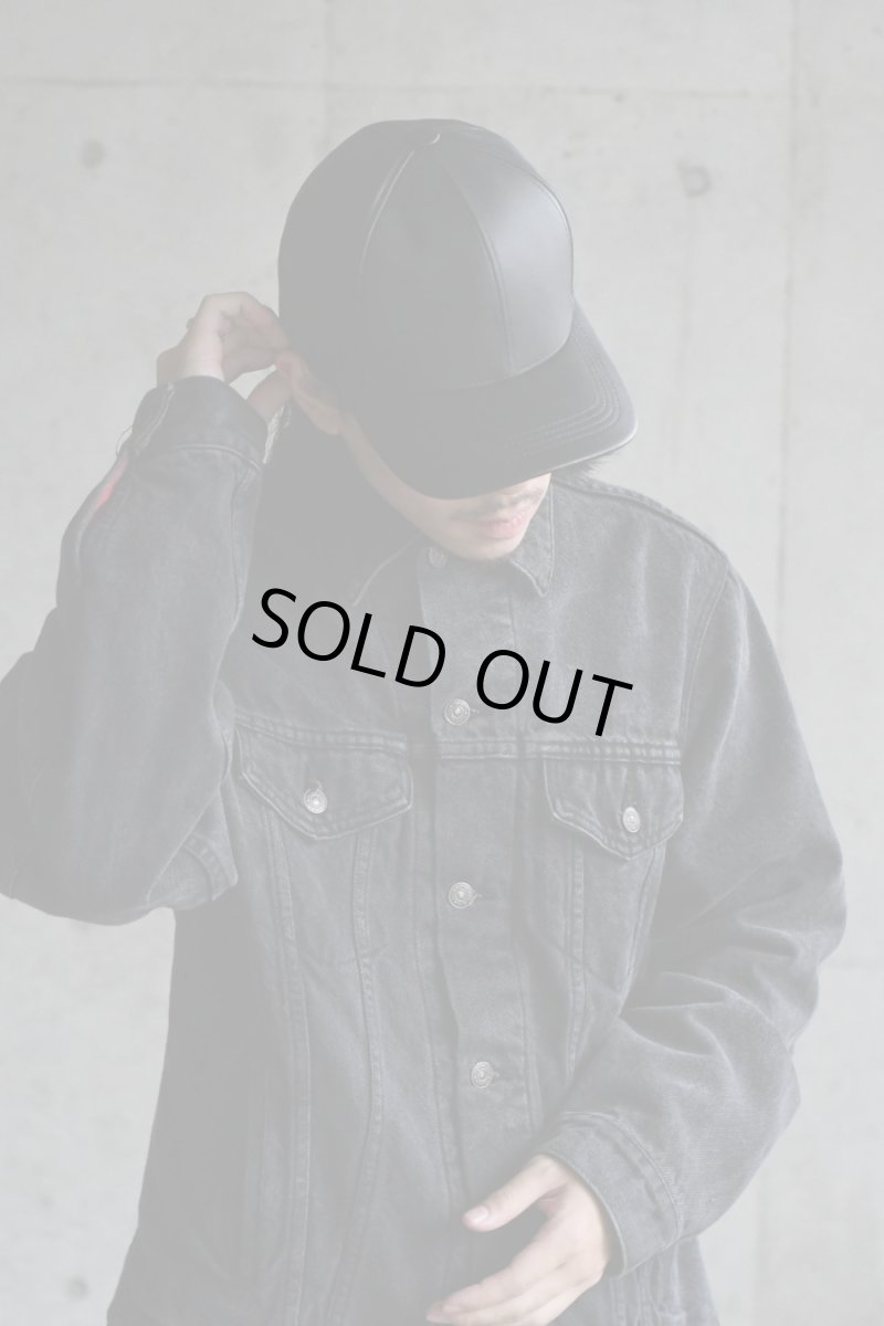 画像5: 【SALE】Winner Caps Leather Baseball Cap Black (5)
