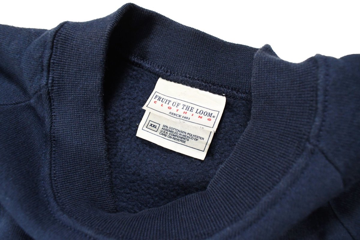 画像4: Used Fruit of the Loom Raglan Sleeve Blank Sweat Shirt Navy (4)