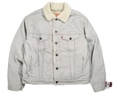 画像1: Deadstock Levi's Corduroy Sherpa Trucker Jacket Grey リーバイス (1)