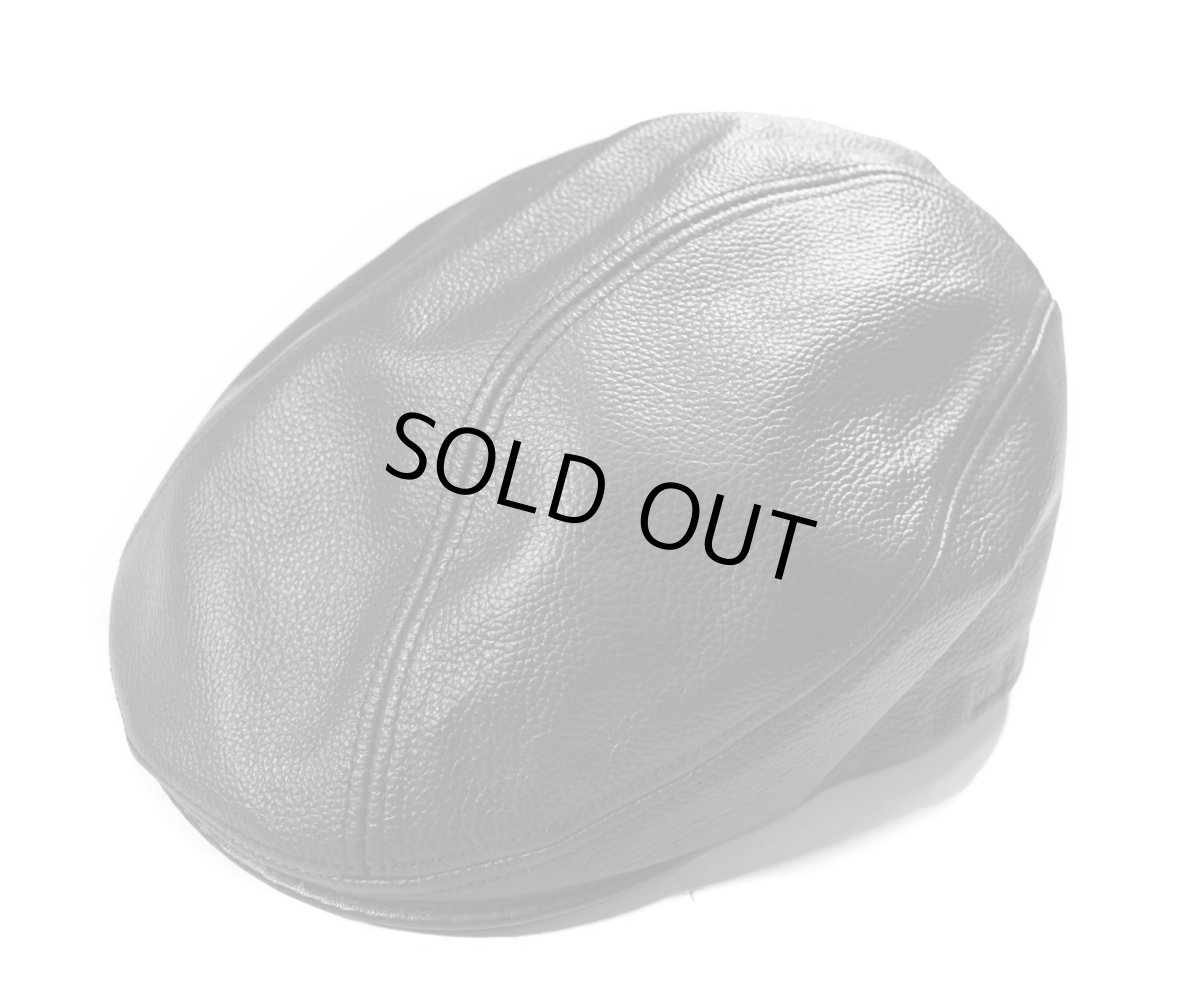 画像1: Winner Caps Leather Ivy Hat Black (1)