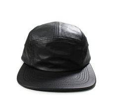 画像1: Winner Caps 5 Panel Leather Camp Cap Black (1)