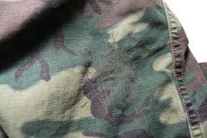 画像7: Used Us Military Ripstop Poplin Jungle Fatigue Jacket ERDL Leaf Camo (7)